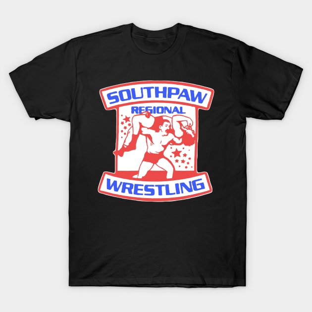 Southpaw Wrestling USA T-Shirt by GuitarManArts